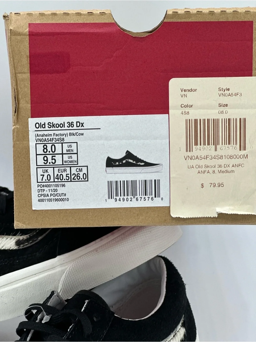 Vans Old Skool Black and White Suede Skate Shoes